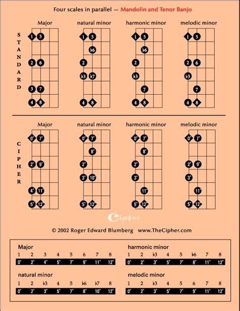 Mandolintenor Banjo Scales Banjo Music Tenor Guitar Banjo Chords