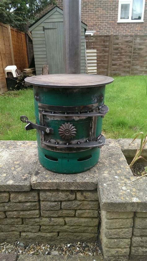 My Home Made Gas Bottle Wood Burner Wood Burning Camp Stove Burner