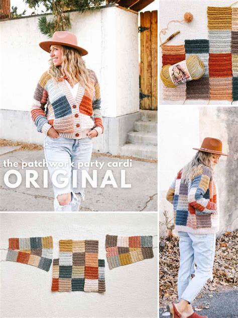 Patchwork Pattern Cardigan Blog Knak Jp