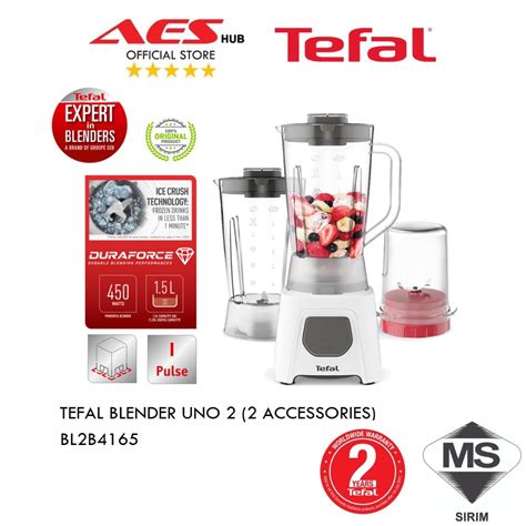 Tefal Blendeo Uno 1 5 Litres 450W Duraforce Twin Jug Blender With Dry