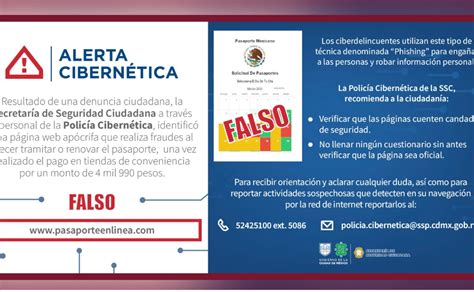 Alerta Sobre Sitio Web Falso Para Tramitar Pasaporte En CDMX