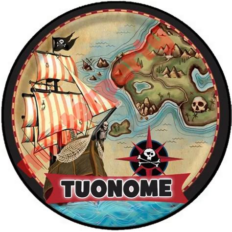 Cialda Ostia Per Torte Pirati Pirata Tonda E Personalizzabile Anche