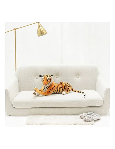 Giant Plush Tiger, Soft Toy, 70 Cm, 27 Inches, 2.3 Feet, Yellow, Ti...