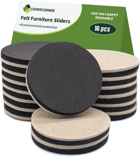 Amazon.com: COVERCORNER Furniture Sliders for Hardwood Floors 16 PCS - 3 1/2 inch Sliders for ...