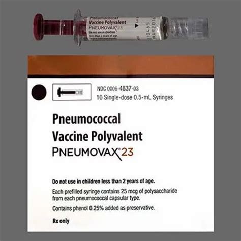 Pneumococcal Vaccine Polyvalent Single Dose Ml Syringes At Rs