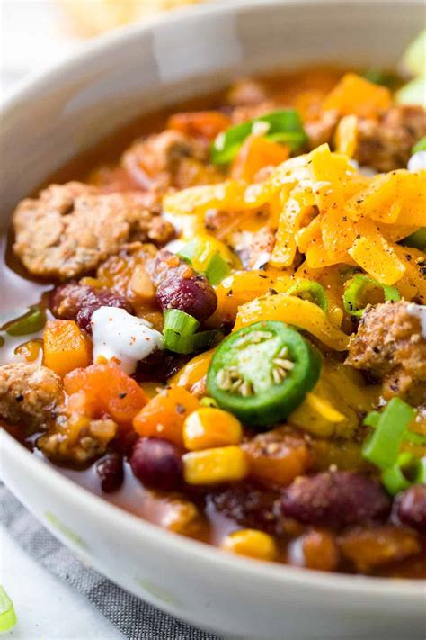 Slow Cooker Turkey Chili With Roasted Jalapeños Jessica Gavin