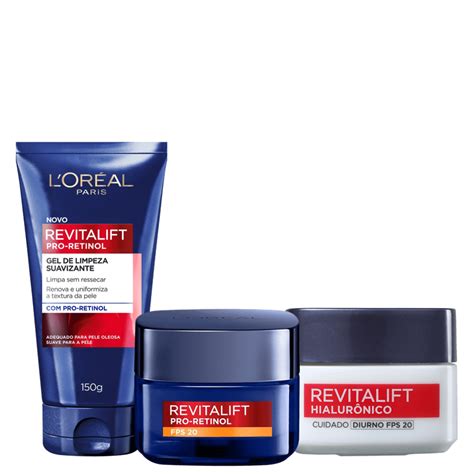 Kit L Or Al Paris Revitalift Pro Retinol Hialur Nico Trio Beautybox