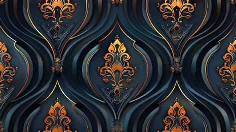 Ogee Pattern Wallpaper Premium Ai Generated Image