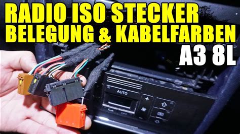 Audi A3 8l Radio Iso Stecker Belegung And Kabelfarben Barstuningtv