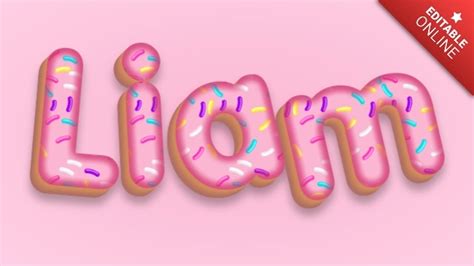 Liam Strawberry Donut Text Effect Generator