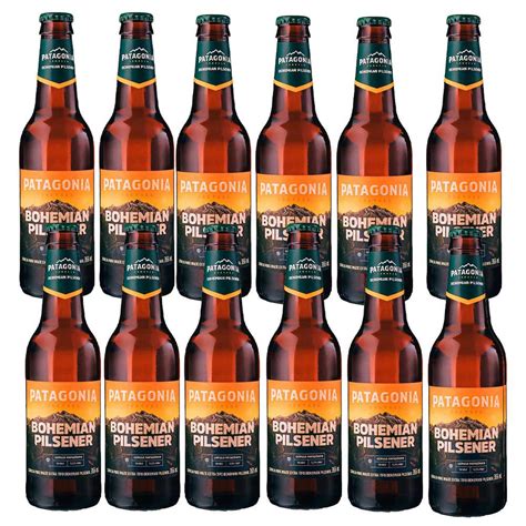 Kit 12 Cervejas Patagonia Bohemian Pilsener Long Neck 355ml Em Promoção