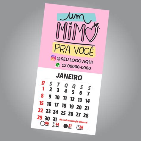 Im S De Geladeira Mini Calend Rio Um Mimo Pra Voc