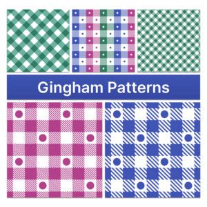 Pink Gingham Patterns V Masterbundles