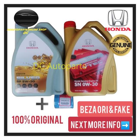 ORIGINAL HONDA GENUINE ENGINE OIL SN 0W 30 0W30 5W30 5W 30 4LITER