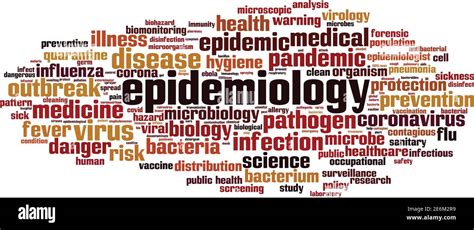 Epidemiology Word Cloud Concept Collage Made Of Words About