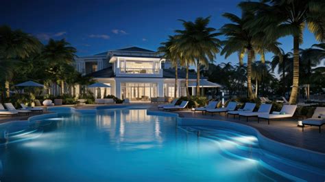 AI generated a high-end resort-style pool with elegant cabanas and
