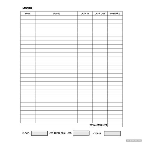 Printable Accounting Journal Templates