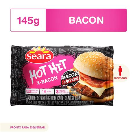 Sanduíche Seara hot hit X bacon g Sonda Supermercado Delivery