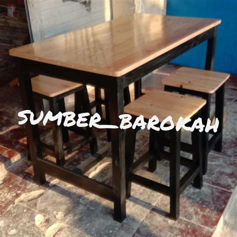 Jual Set Meja Cafe Resto Meja Kursi Kayu Jati Belanda Fairuzaa Gf