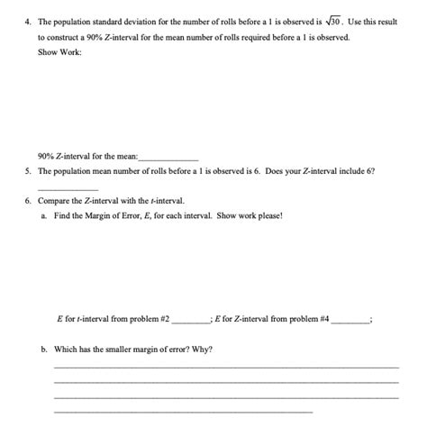 Solved Confidence Intervals For A Population Mean Chegg