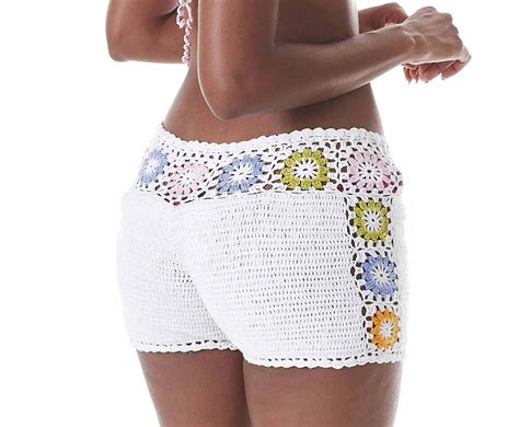 Receitas C Rculo Short Square Moda Moda Feminina Shorts De Croch