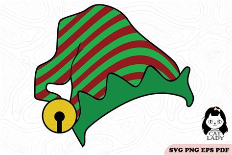 Elf Hat Christmas Svg Png Sublimation Graphic By Cat Lady Creative