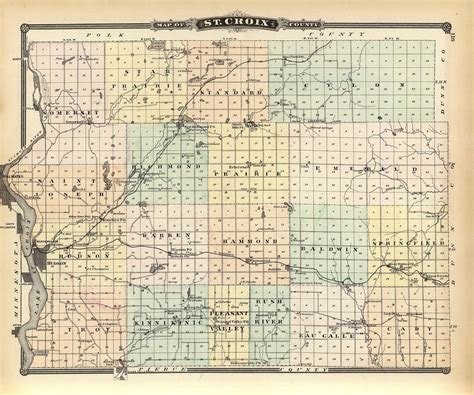 1878 Map of St Croix County Wisconsin - Etsy