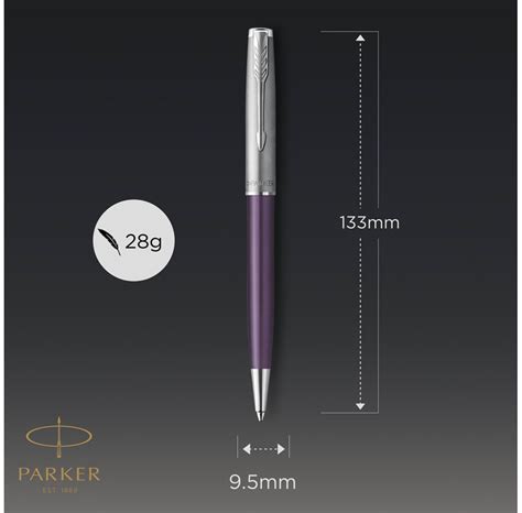 Parker Sonnet Essentials Ballpoint Pen Metal And Violet Lacquer With