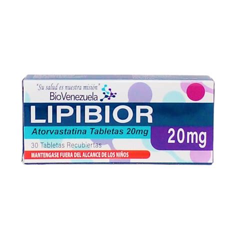 Lipibior Atorvastatina 20mg X 30 Tabletas Biovenezuela Farmadon La