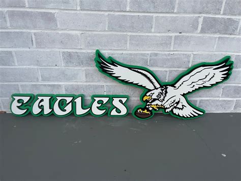 Philadelphia Eagles Kelly Green Logo title and Bird - Etsy