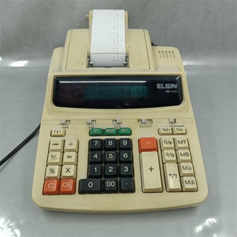 Calculadora De Bobina Elgin MB 7123 Vintage Shopee Brasil