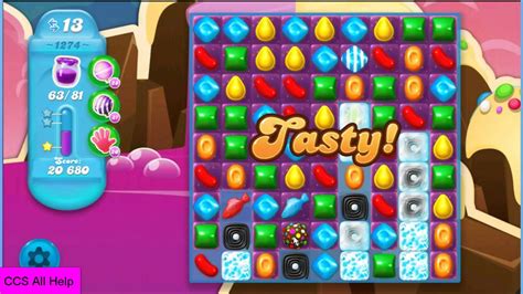 Candy Crush Soda Saga Level 1274 No Boosters Cookie Youtube