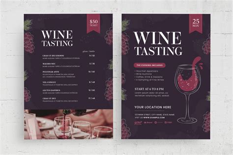 Wine Tasting Flyer Template [ai Eps] Brandpacks