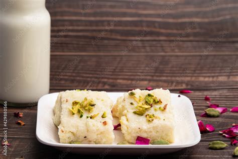 Indian Mithai Hot Kalakand Burfi Also Known As Alwar Mawa Qalaqand