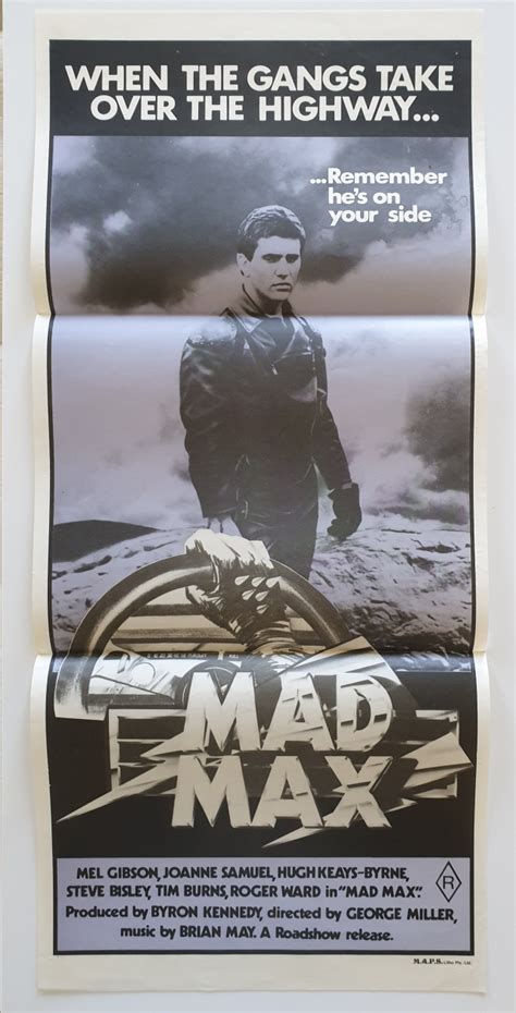 Mad Max 1979 Original Australian Daybill Poster