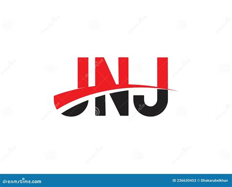 JNJ Letter Initial Logo Design Vector Illustration Stock Image - Image ...