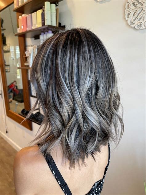 Hide Gray Hair With Highlights Brunettes Dark Brown Hair With Blonde