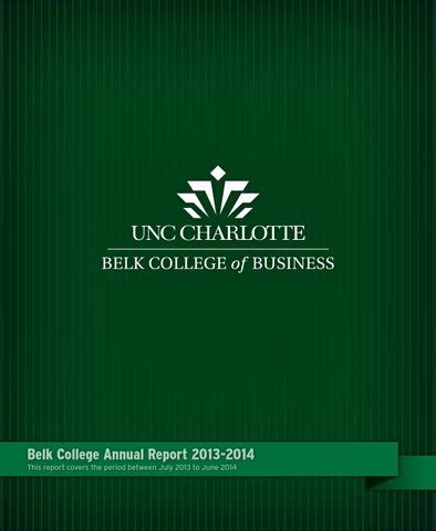 2014 Belk College Annual Report by UNC Charlotte Belk College - Issuu