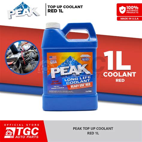 Peak Long Life Coolant Ready To Use Anti Freeze Red 1L Shopee Philippines