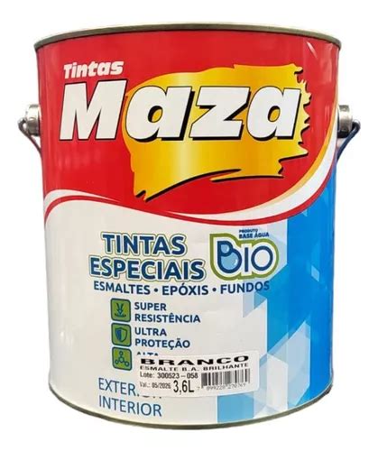 Tinta Esmalte Base Água Baixo Odor Brilhante 3 6l Maza Cores Frete grátis