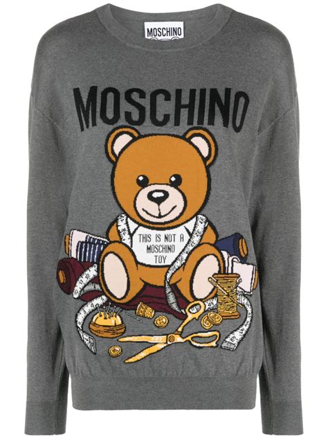 Moschino Teddy Bear Intarsia Knit Jumper Farfetch