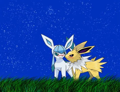 Jolteon And Glaceon Cutie Wuv By Soulriolu On Deviantart