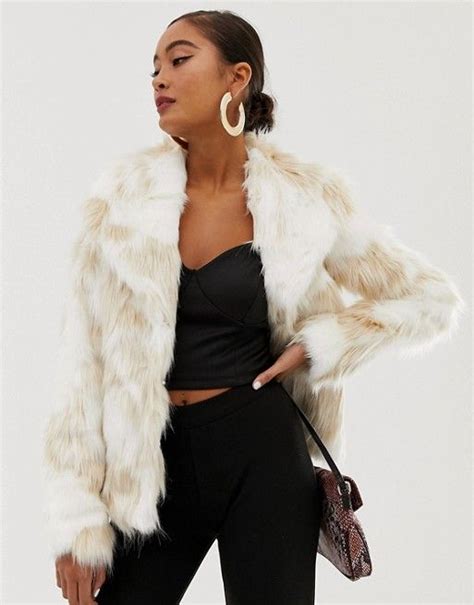 Miss Selfridge Faux Fur Jacket In Cream Suit Fashion Pop Fashion