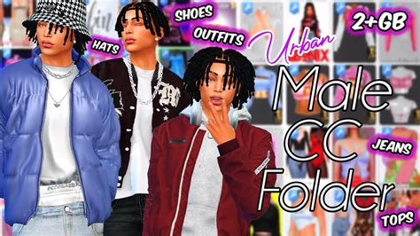 Urban Male Cc Folder Gb The Sims Youtube