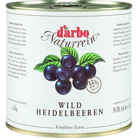 Food United HEIDELBEER KONFITÜRE EXTRA NATURREIN 2x 3kg Dose von DARB