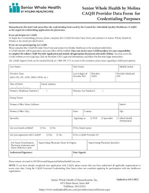 Fillable Online Caqh Provider Data Form For Credentialing Purposes