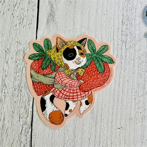 Strawberry Cat Sticker