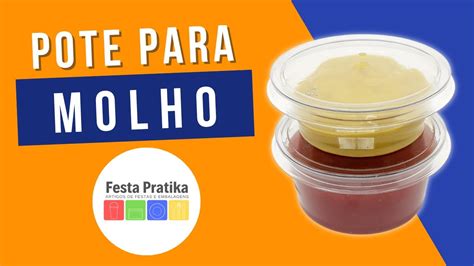 Pote Para Molho Tampa De Ml E Ml Embalagem Delivery G