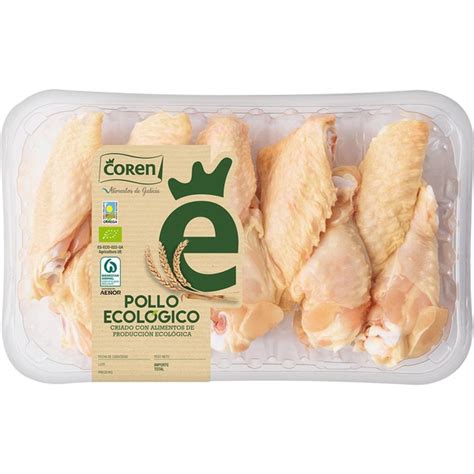 Coren Alas De Pollo Ecol Gico Unidades Peso Aproximado Bandeja G