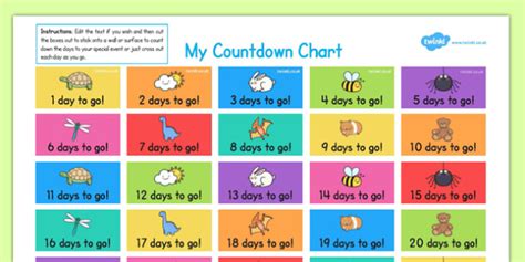 Countdown Chart Teacher Made